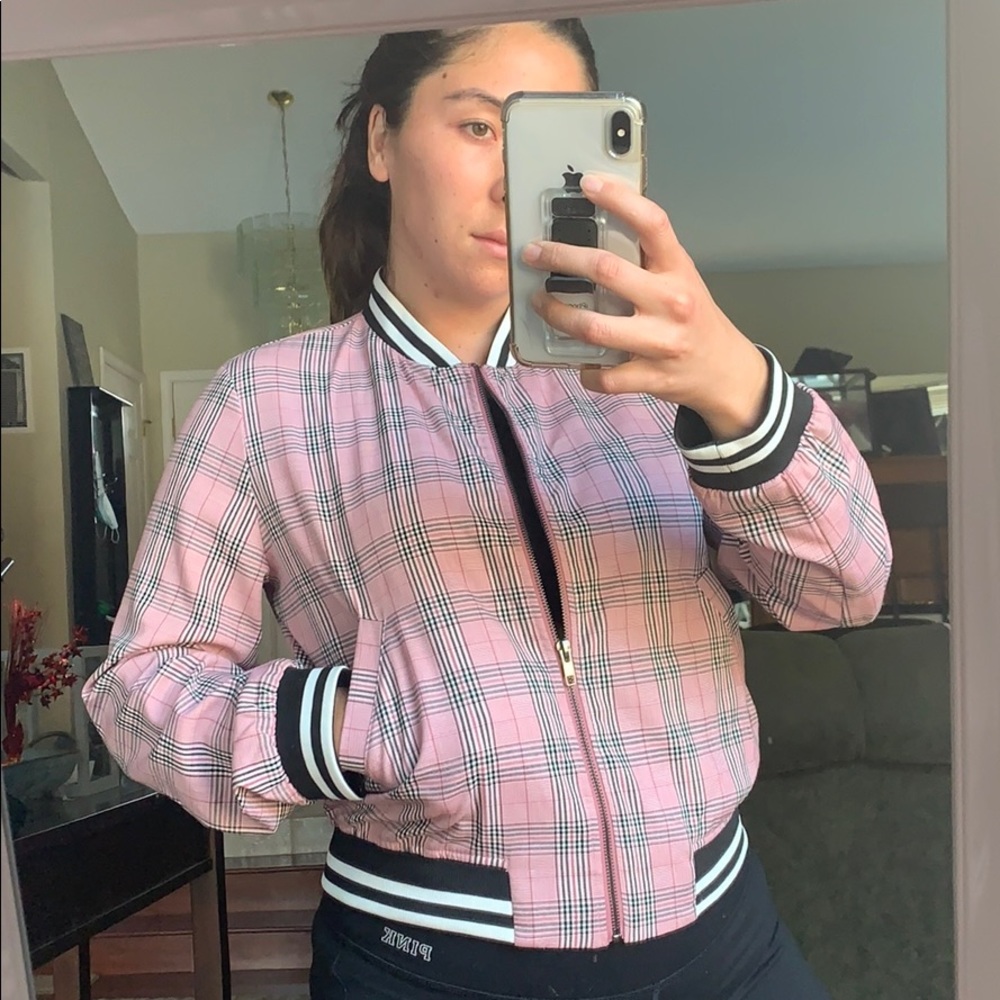Pink Checker Athletic Jacket